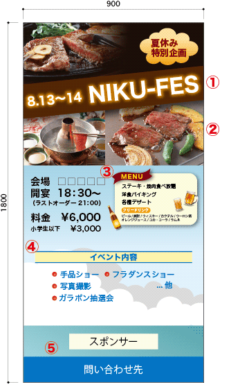 スタンド看板のサンプル