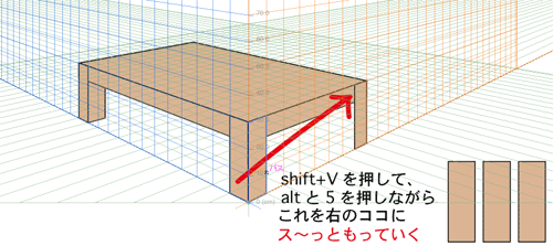 テーブルの脚